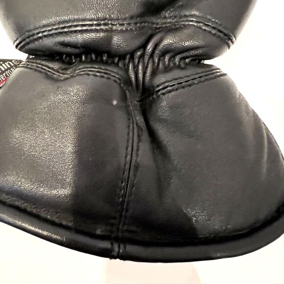 Thinsulate Black Leather Insulated Mens Thermal Lining Motorcycle Gloves Size XL - Picture 6 of 16